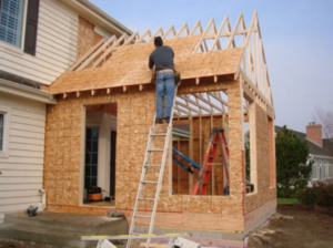 home addition being built