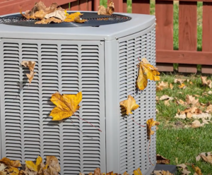 leaves flying into ac unit